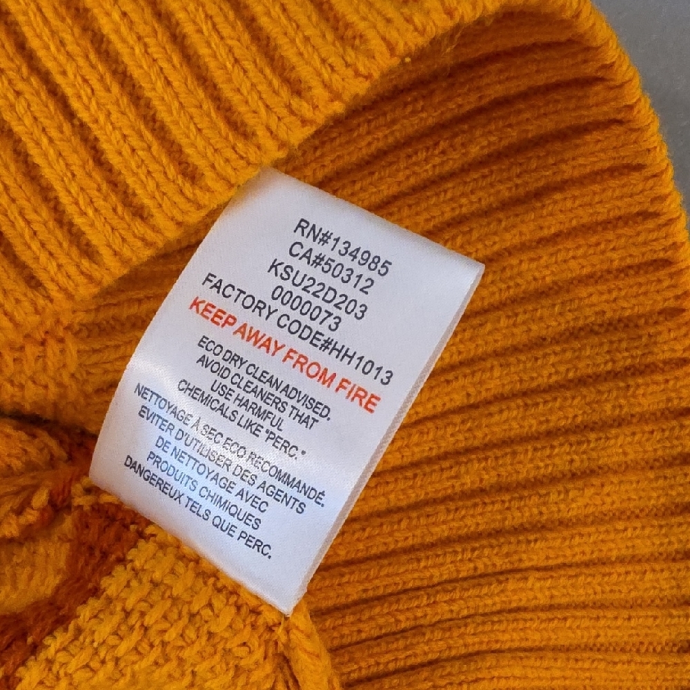 For Love And Lemons Orange Striped Knit Mini Dress size M & S new without tags - Picture 8 of 9